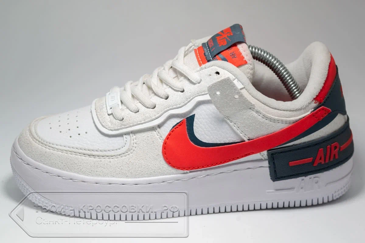 red white blue air force 1s